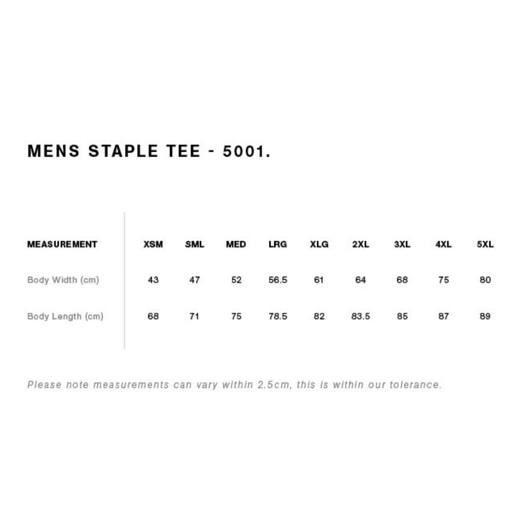 VIRIS TSHIRT Size Guide